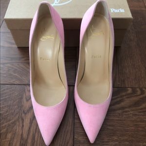 NIB Christian Louboutin Pump Dolly PINK Suede 38.5